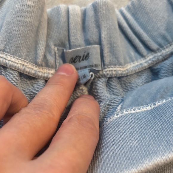 Aerie Light Gray and Blue Casual Shorts - Picture 2 of 4